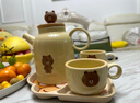 滿(mǎn)朝佳LINE FRIENDS聯(lián)名陶瓷冷水壺茶具套裝大容量泡涼花茶可愛(ài)卡通茶壺 BROWN款 曬單實(shí)拍圖