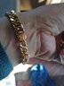 越南沙金手鏈男 不掉色男士光面老板鏈金店同款鍍金坦克鏈 粗10毫米長(cháng)19厘米重32克 曬單實(shí)拍圖