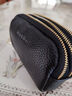 翻譯官 牛皮零錢(qián)包女短款便攜女士錢(qián)夾手拿包學(xué)生零錢(qián)包 黑色 曬單實(shí)拍圖