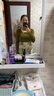 茵曼（INMAN）薄荷曼波新中式拼接連衣裙2024春女裝新品鎖骨方領顯瘦印花長裙 卡其色 M 曬單實拍圖