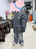 齊齊熊（ciciibear）[極寒]男童羽絨服兒童冬裝加厚保暖寶寶三防工裝戶外羽絨外套 黃昏灰 100 【充絨量84g身高97-105】 曬單實(shí)拍圖