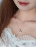 老鳳祥足銀愛(ài)心吊墜999銀女生輕奢吊墜鎖七夕生日禮物女士送女朋友老婆 愛(ài)心吊墜【贈925銀鏈】品牌禮盒 曬單實(shí)拍圖