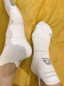 【四双装】运动袜男女春夏马拉松袜子船袜透气薄款短袜里海狼 4双白色（4双装）可留言指定颜色 均码（38-45码） 实拍图