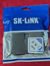 SK-LINK 双口网络面板 86型电脑插座网口面板 电话网络模块通用超五类六类七类信息模块白色 SK-MB2S-WT 晒单实拍图