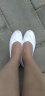 YI DOU老北京布鞋女单鞋坡跟护士鞋防滑软底透气白色医院牛筋底工作鞋 白色 (脚胖拍大一码) 36 实拍图