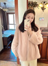 她芙（tafu）品牌女裝皮草外套女2025冬季新款水貂絨韓版V領(lǐng)簡(jiǎn)約仿整貂皮大衣 粉色 M 曬單實(shí)拍圖