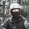 洛克兄弟騎行頭套保暖騎行面罩冬季戶(hù)外摩托車(chē)頭套全臉?lè )里L(fēng)圍脖男女 秋冬薄抓絨款-黑色 曬單實(shí)拍圖