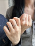 BOEAY連理枝情侶戒指女款純銀對戒鐘久久求結(jié)婚戒指表白送女朋友送老婆 999銀一見鐘情戒指一對/免費刻字 曬單實拍圖