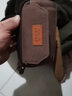 帝行（DIXING）手機包男多功能腰包中老年帆布掛包6.5吋手機包穿皮帶手機袋 棕色H款三層6.5寸 曬單實(shí)拍圖