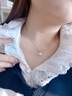 森汽925銀項鏈仿珍珠頸鏈小眾輕奢高級感鎖骨鏈飾品女七夕禮物送老婆 單顆仿珍珠項鏈L1963 曬單實(shí)拍圖