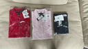 TOMMY HILFIGER【五?？邸肯募九b珠地網(wǎng)眼優(yōu)雅通勤純色條紋修身短袖T恤POLO 淡粉色8Z6 S (推薦：90-105斤) 曬單實(shí)拍圖