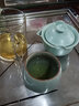 易信 汝窯茶壺天青手抓蓋碗陶瓷汝瓷開片防燙手抓壺手工泡茶壺功夫茶具配件 環(huán)青壺 曬單實(shí)拍圖