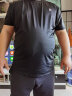 战枫特大码冰丝短袖T恤男胖子加肥加大码运动速干网眼半袖特大号肥佬 黑色T83 4XL建议175-195斤左右 实拍图