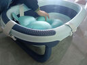 日康（rikang）浴盆嬰兒洗澡盆兒童折疊浴盆加大加厚新生兒寶寶洗澡桶適用0-3歲 【藍色浴盆+懸浮墊+禮包】 曬單實(shí)拍圖