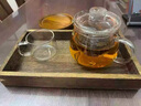 京悠雨德國高硼硅玻璃泡茶壺耐高溫加厚茶水分離家用小花茶壺 壺(加厚) 400ml 501mL(含)-600mL(含) 曬單實拍圖