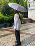 RAINLITE16骨雙龍骨彩膠防曬雨傘女晴雨兩用折疊傘防紫外線抗風便攜遮陽傘 芋泥椰奶-16根雙龍骨-彩膠防曬 曬單實拍圖