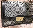 Tory Burch 湯麗柏琦 T MONOGRAM 斜挎肩背包TB 158526 Tory 海軍藍 405 OS 曬單實拍圖