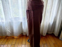 娟的絹春季透氣棉麻禪意茶服寬松瑜伽純色百搭中國風(fēng)闊腿褲休閑女士長(cháng)褲 卡其 均碼 曬單實(shí)拍圖