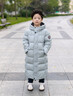 雪中飛兒童羽絨服2025女童加長(cháng)款加厚冬裝北方戶(hù)外運動(dòng)版型保暖羽絨外套 甘藍綠 120 曬單實(shí)拍圖