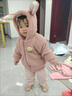 G.DUCKKIDS童裝女童外套秋冬裝新款女孩加絨加厚上衣中小童女寶寶毛毛衣外套 粉紅色 90 適合身高80-90年齡1-2歲左右 曬單實拍圖