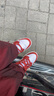 耐克（NIKE）aj1女鞋 AIR JORDAN 1 LOW 低幫防滑減震休閑運動(dòng)復古籃球鞋 FJ3465-160 白紅 新年款 36 曬單實(shí)拍圖