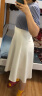 独束大码女装半身裙女新款韩版百褶裙遮肉显瘦高腰a字裙 白色 XL 实拍图