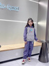 G.DUCKKIDS小黃鴨女童春秋套裝新款中大童女孩童裝兒童衛衣運動(dòng)服秋冬兩件套 紫色加絨加厚冬裝 140 曬單實(shí)拍圖