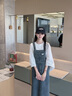 衣典零一（LEDIALYI）牛仔背帶裙女2024夏季新款高級(jí)感氣質(zhì)韓版復(fù)古小個(gè)子連衣裙兩件套 圖片色 S（建議100斤內(nèi)） 曬單實(shí)拍圖