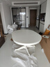 宜家（IKEA）INGATORP英格托伸縮型餐桌可加長(cháng)餐桌圓餐實(shí)木餐桌 伸縮型餐桌白色110/155cm 曬單實(shí)拍圖