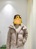 安踏速暖羽絨服丨四格三防面包服女冬季保暖外套連帽棉服休閑上衣 裸卡其-3 M (女165) 曬單實拍圖