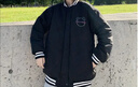 楠語(yǔ)秋（NANYUQIU）新款棒球服女ins潮百搭秋冬加厚韓版學(xué)生短款寬松bf港風(fēng)棉服外 黑色加(厚)棉襖 M 90-105斤 曬單實(shí)拍圖