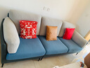 帕布（pabu）彈力防滑沙發(fā)套罩全包海綿坐墊套四季通用全蓋沙發(fā)笠組合沙發(fā)墊套 織紋湖藍  M+:長(cháng)95-135寬65-95厚5-20cm 曬單實(shí)拍圖