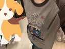妙奕嘉長(cháng)袖t恤女士打底衫女可外穿衣服女裝秋季秋裝慵懶風(fēng)寬松防曬罩衫 卡其汽車(chē)插肩T恤 2XL 【135-150斤】喜歡寬松往大拍 曬單實(shí)拍圖