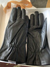 瑪麗亞·古琦羊皮手套女真皮冬季保暖 簡(jiǎn)約時(shí)尚可觸屏加絨內襯 盡在細節 黑色 M 曬單實(shí)拍圖