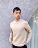百鵲亭針織衫男2024秋冬季新款加絨保暖半高領毛衣男青年簡約時尚打底衫 駝色 【半高領-常規(guī)款】 XL 曬單實拍圖