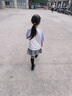 安奈兒（Annil）女童半身裙兒童百褶裙夏季女孩黑色學(xué)院風(fēng)短款裙子 暮光花灰 140 cm 曬單實(shí)拍圖