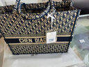 CHEN DIAOLUN香港品牌女包大容量刺繡托特包2024新款購物袋手拎包單肩手提包女 藍大號無肩帶配內(nèi)膽-送禮盒絲巾 曬單實拍圖