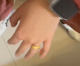紅色年輪素圈黃金戒指女情侶對戒男 3D硬足金磨砂三生三世條紋簡(jiǎn)約金戒指 【10#】金重:1.91-2.00g 曬單實(shí)拍圖