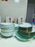 子睿 景德鎮(zhèn)餐具套裝碗碟套裝喬遷禮物青瓷餐具禮盒裝歐式家用碗盤 37頭羅漢金 6人錦盒裝 曬單實拍圖