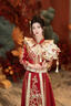 泰勒馬丁秀禾服新娘2025新款流蘇披肩結(jié)婚禮服古裝嫁衣敬酒服新中式婚服 M035 S 曬單實(shí)拍圖
