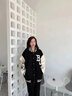 BJHG【程瀟同款】不計后果秋季美式高級感夾克棒球服男潮寬松情侶外套 黑色 XL (140-160斤） 曬單實拍圖