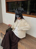 麥檬MM24春商場同款經(jīng)典羊毛亮絲閃蔥小香風(fēng)外套女5F1211361 米白5F1211361 M 曬單實拍圖