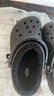 CROCS卡駱馳秋冬新品暖棉洞洞鞋男女秋冬款貝雅暖棉拖鞋|205969 黑/黑-060(建議買(mǎi)大一碼) 37 /38(230mm) 曬單實(shí)拍圖