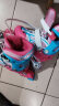 美洲狮（COUGAR）轮滑鞋儿童闪光溜冰鞋男女滑冰旱冰鞋女轮滑鞋男童 粉青单闪套装 M(可调31-36码) 实拍图