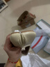 爾山集平底豆豆單鞋女鞋子馬蹄分趾豬蹄船鞋一腳蹬懶人單鞋 杏色 36 曬單實拍圖
