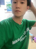 棉致夏季綠色T恤男休閑百搭短袖男裝衣服半袖新款ins潮牌 T401冠短袖綠色 L 曬單實(shí)拍圖