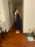 方糖姑娘少女連衣裙娃娃領(lǐng)夏季初中學(xué)生高中女生夏裝長款過膝長裙子學(xué)院風(fēng) 22282LX藏青色 L 曬單實(shí)拍圖