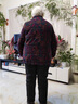 俞兆林（YUZHAOLIN）老年媽媽裝老年人衣服棉襖女款加厚棉服奶奶裝老人冬裝外套燈芯絨 Flv89685480 紫紅色外套 XL  （建議80-105斤左右） 曬單實拍圖