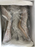 周仰杰（JIMMY CHOO ）女士閃粉色閃光織物尖頭高跟鞋 ROMY 85 KSZ 182 VIOLA MIX 36 曬單實(shí)拍圖