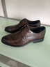 蜘蛛王男鞋夏季頭層純牛皮商務(wù)正裝皮鞋男透氣男士鏤空皮涼鞋真皮德比鞋 棕色【夏季系帶】 38 (240mm) 【牛面牛里牛墊】 曬單實(shí)拍圖